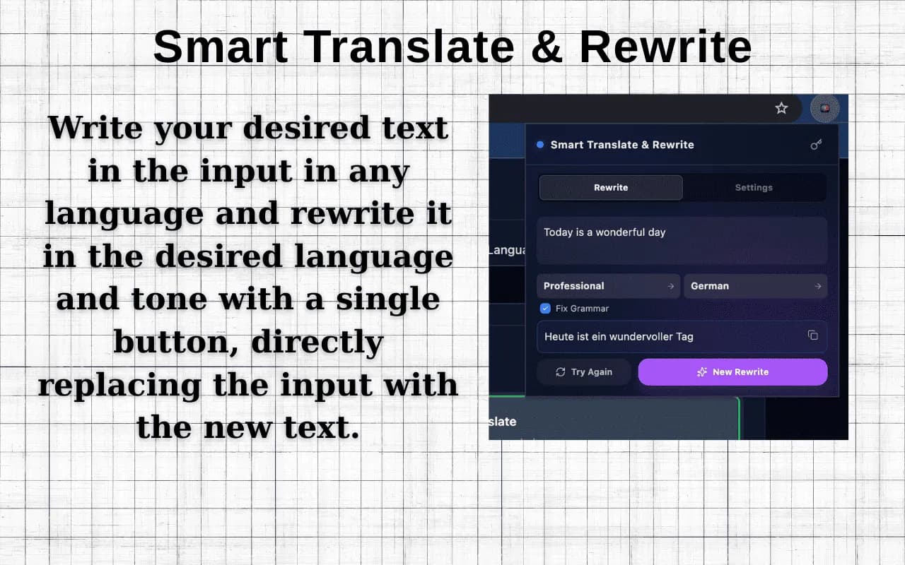 Smart Translate & Rewrite